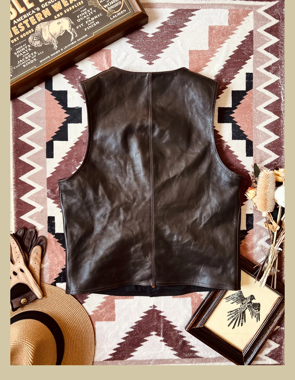 YR! Chaleco de cuero Vintage j - Leather Work Vest For Men reseña y precio