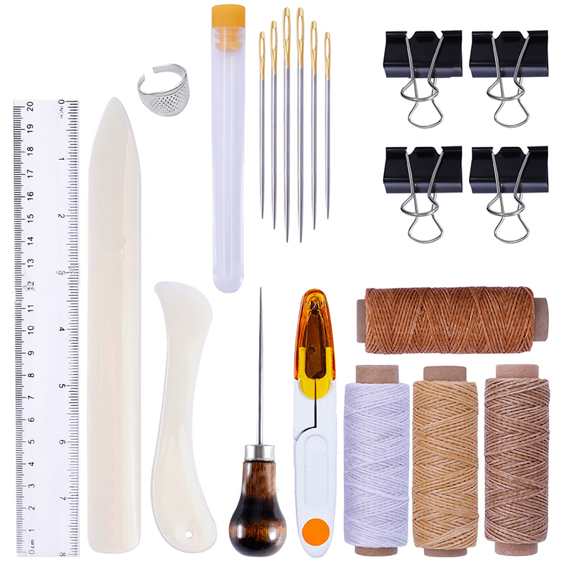25 unids/set Kit de costura ar - Leatherwork Awl reseña y precio