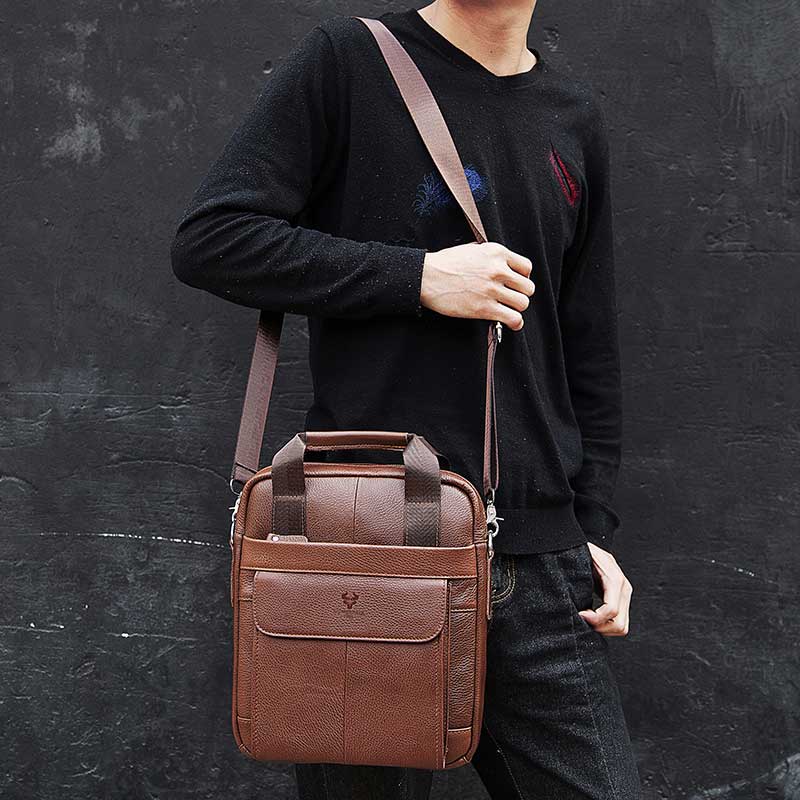 Bolsos de cuero genuino durade - Leather Work Bag Mens reseña y precio