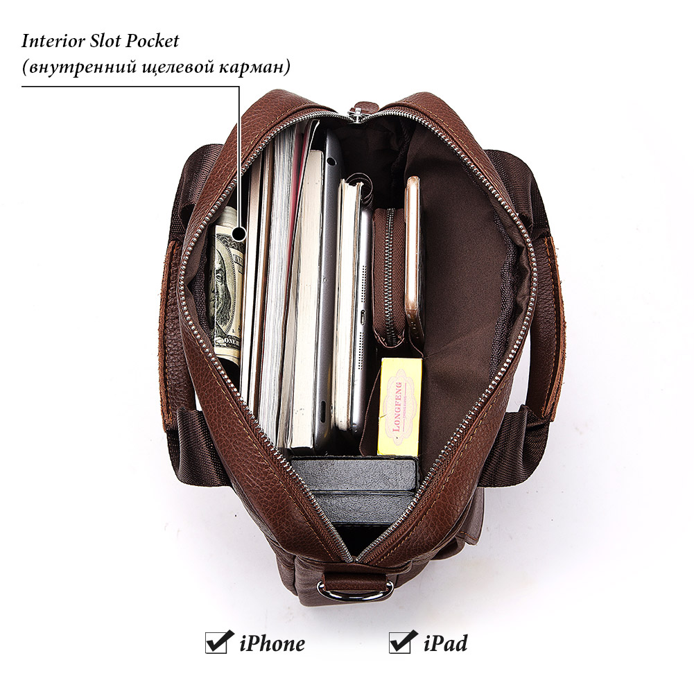 Bolsos de cuero genuino durade - Leather Work Bag Mens reseña y precio