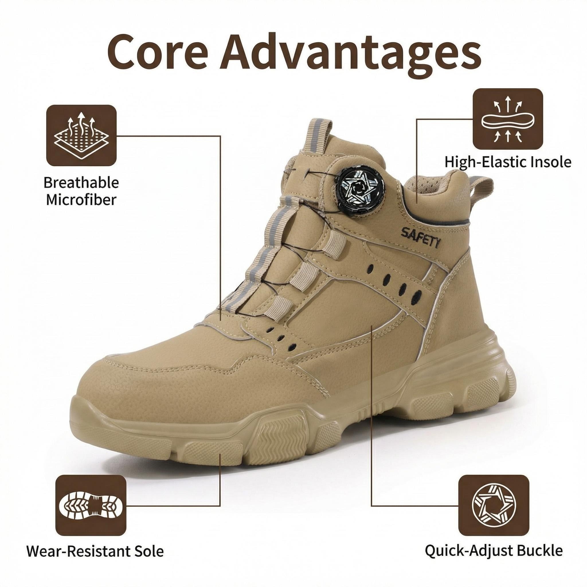 Botas de Seguridad de Cuero Re - Leather Work Fabric reseña y precio